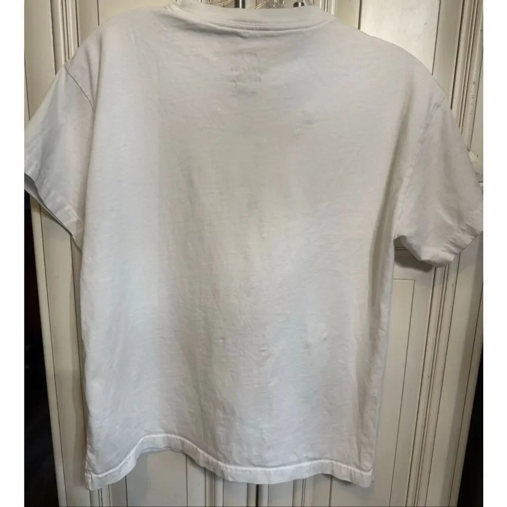 The Nike Tee Girls' Sip The Tea Loose Fit Crew Neck Graphic T-Shirt White Large
